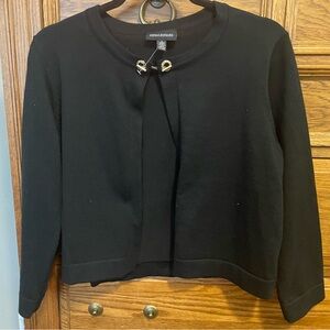 Black cropped bolero style dressy cardigan - L. NWOT